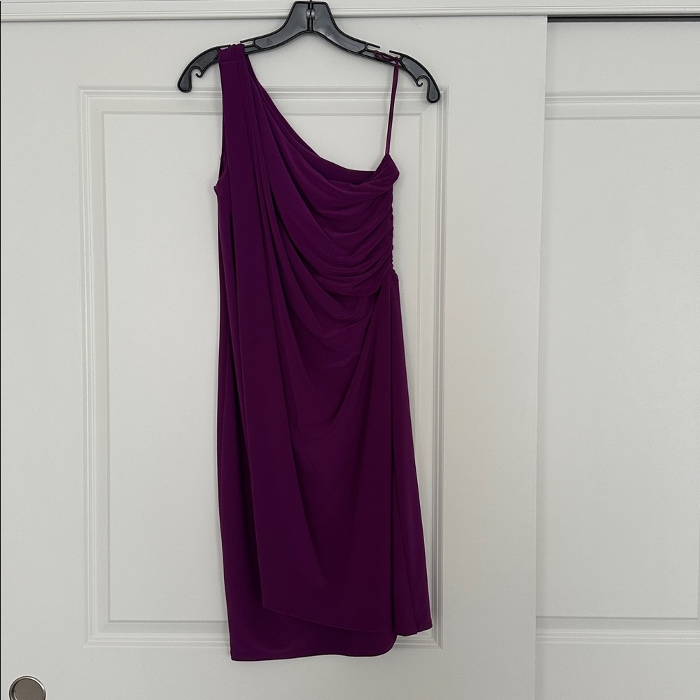 Ralph Lauren Purple One Shoulder Dress